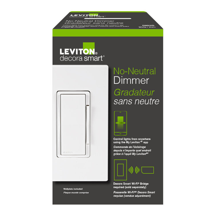 Leviton WiFi Dimmer NoNeutral In White Wayfair Canada